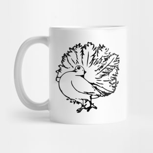 Pigeon - Pigeon Pantail Hand Drawn Mug